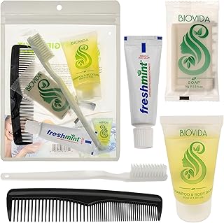 Moda West 4 Hygiene Kits - Toiletry Kit with Oral Care and Grooming Essentials, Featuring: Travel Size 5 Pc Kit