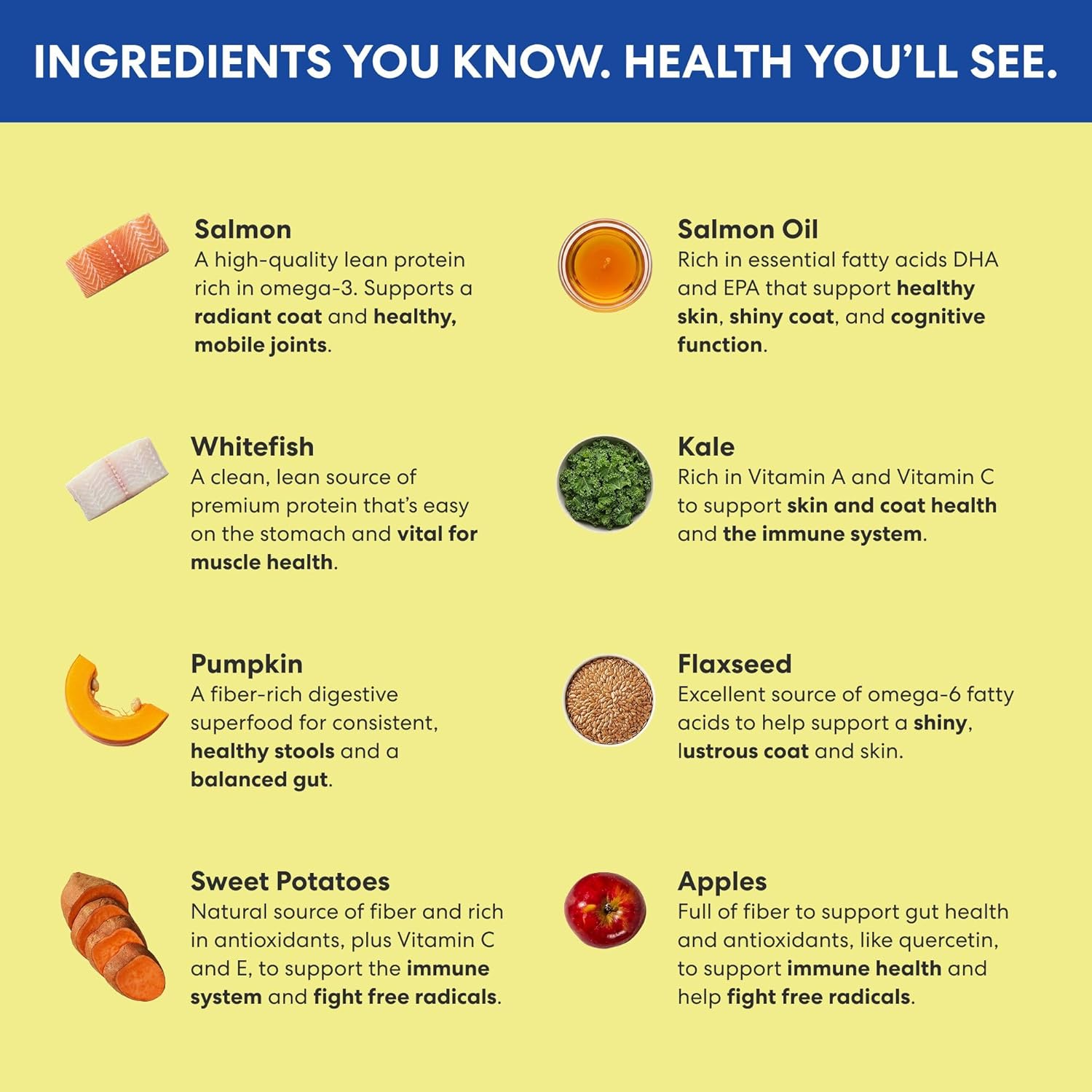 The Pets Table Air Dried Grain Free Dog Food for Dogs Large, Medium and Small | Puppy Dog Food, Adult Dog Food, Senior Dog Food | Salmon & Whitefish with Pumpkin 4.5 lbs / 72 oz Bag