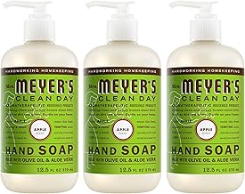 MRS. MEYER'S CLEAN DAY Hand Soap, Apple Scent, 12.5 Fl Oz Bottle - 3 Pack