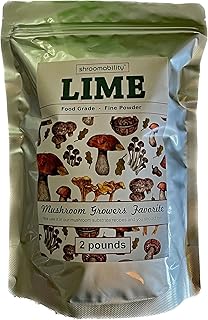 Lime Powder for Growing Mushrooms 2 lb Food-Grade for Mycology Purists.
