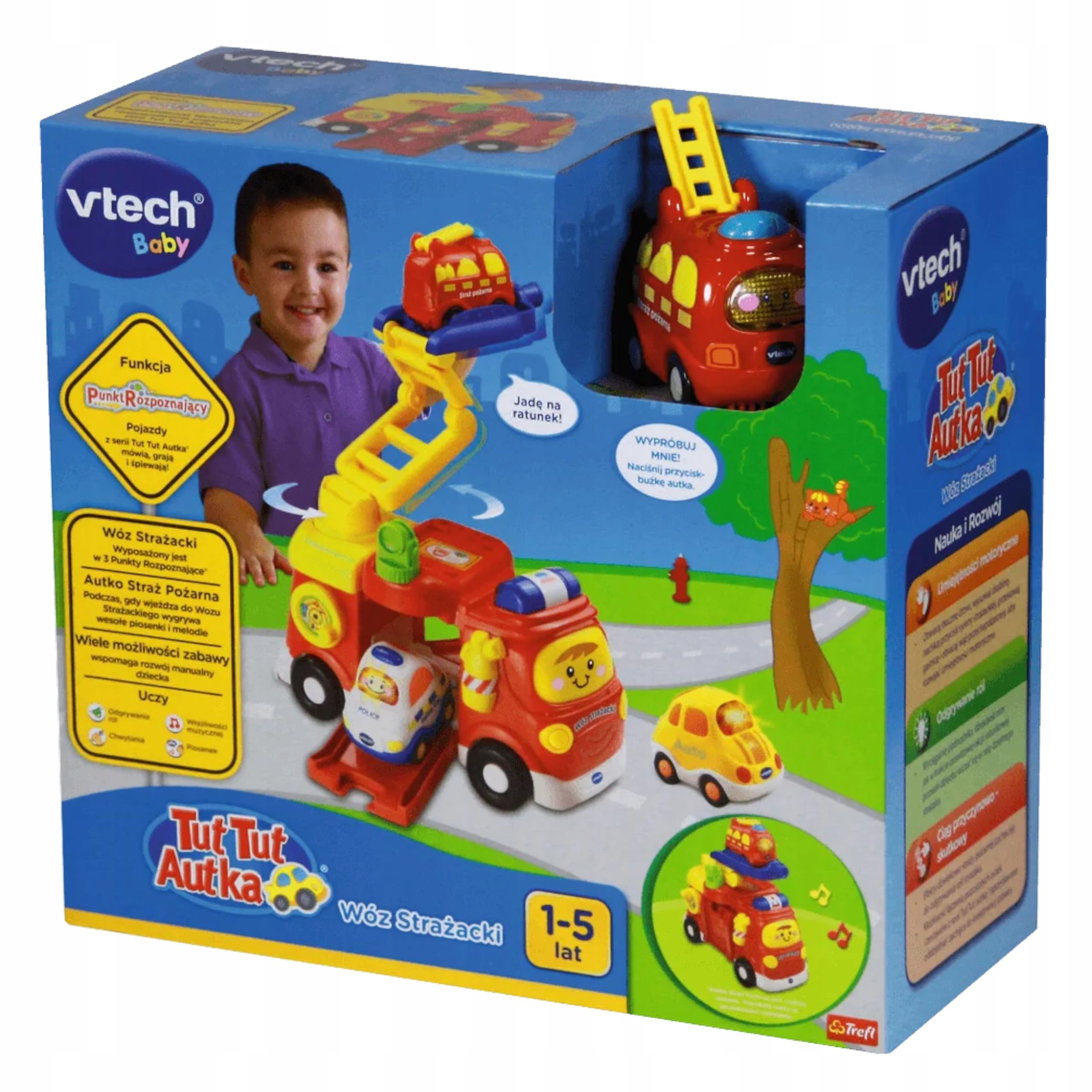 Vtech Trefl TUT Autka Große Feuerwehrwagen Interaktives Bildungsset für Kinder ab 12 Monaten