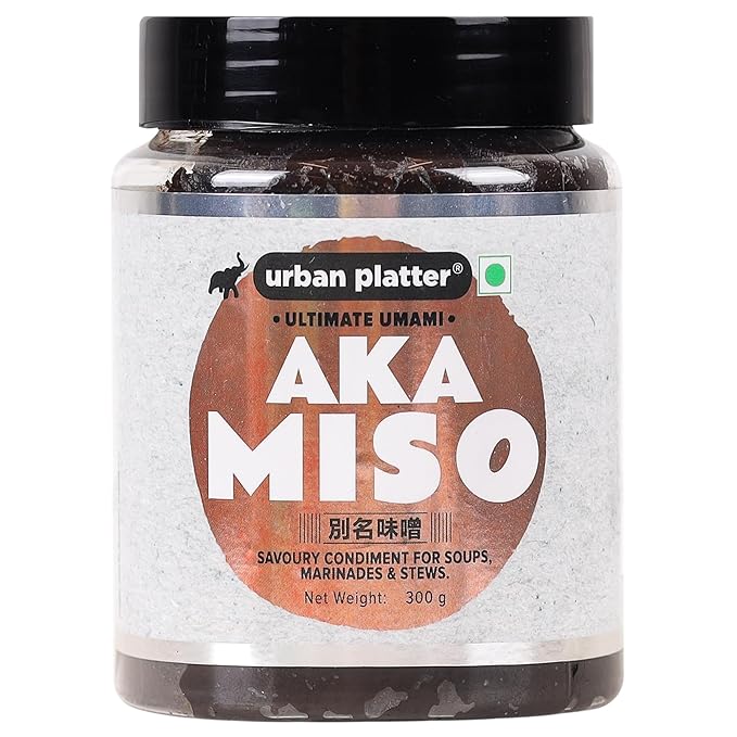Urban Platter Aka Miso Paste, 300g (Dark Miso | Fermented Soybean Paste | Preservative-Free | Deep Umami Flavor)