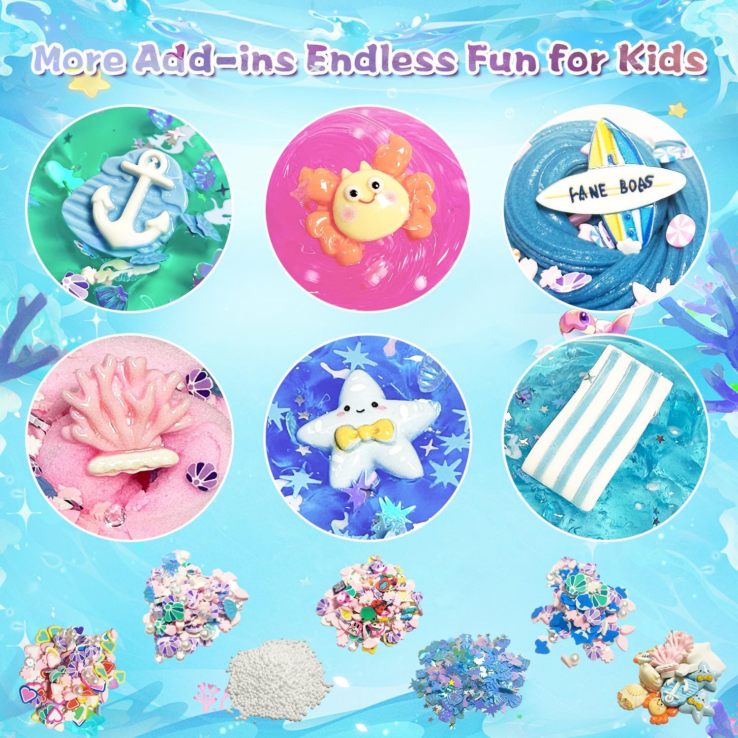 7 Pack Slime Kits, Butter Slime,Cloud Slime kit for Girls Ages 8-12,Crunchy Slime Kit,Party Favors for Girls and Boys