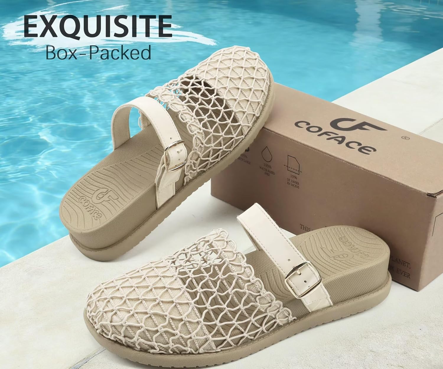 COFACE Women’s Orthotic Sandals Ladies Fashion Breathable Mesh Mules Round Toe Backless Loafers Slides Adjustable Wedge Heel Cushion Dressy Shoes With Comfortable Arch Support - Image 7