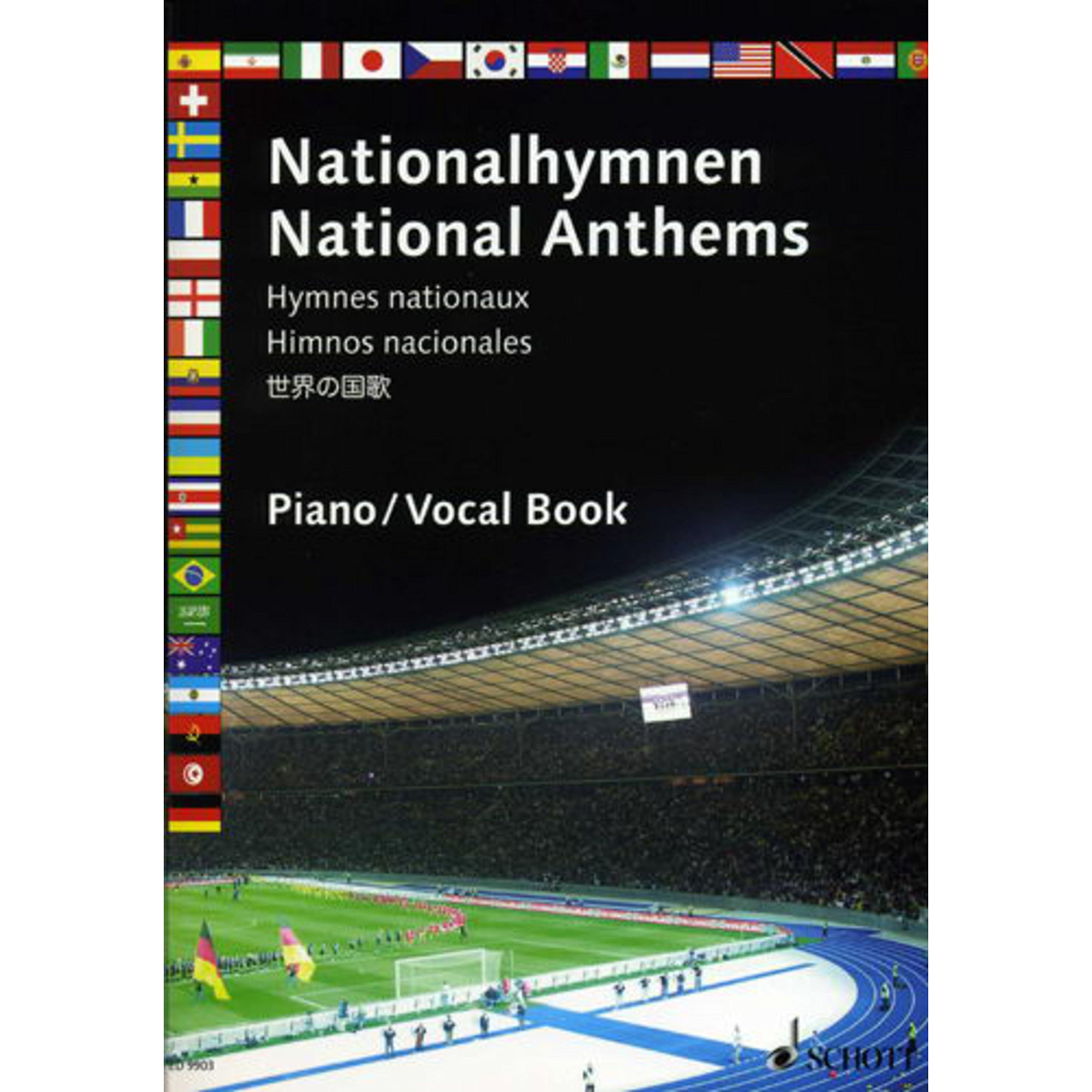 National Anthems: 50 Hymnes. piano solo or with voice.