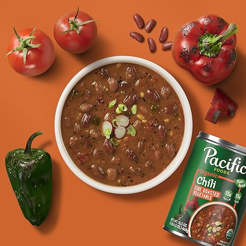 Miniatura 43 de Pacific Foods Chile verde de frijoles blancos orgánicos, lata de 16.5 onzas