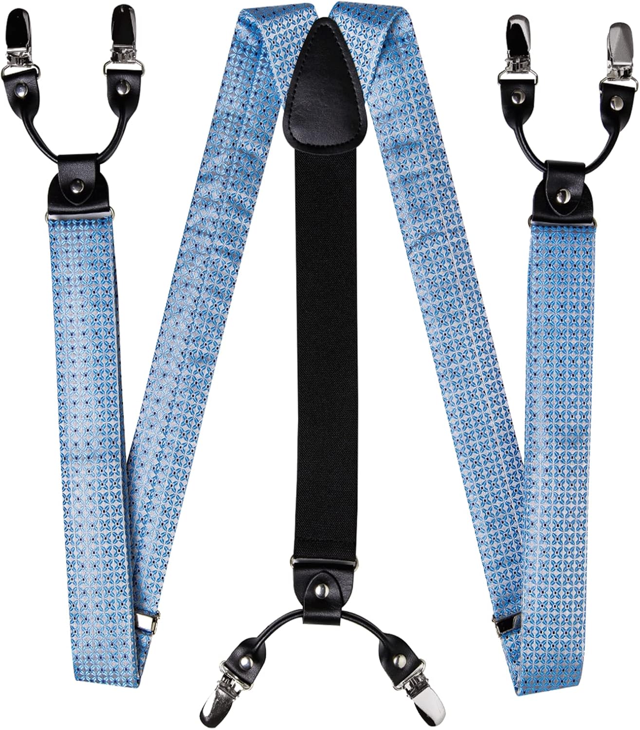 DiBanGu Paisley Bow Tie and Supenders for Men Tuxedo Heavy Duty 6 Clips Suspender Adjustable Y-Shape Mens Trouser Braces - Image 3