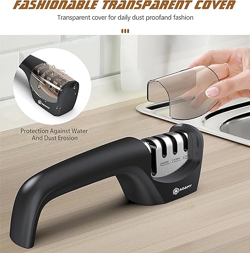 Miniatura 2 de Afilador de cuchillos 6 en 1, afiladores de cuchillos de 4 etapas de alta calidad para cuchillos de cocina, tijeras, accesorios de cocina de grado