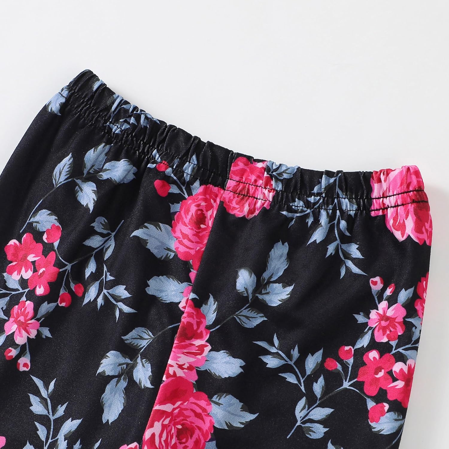 Kucnuzki Toddler Baby Girl Clothes Short Sleeve Ruffle Shirt Floral Pant Set 2 Piece Outfits For Girls Cute Clothing Set - Image 5