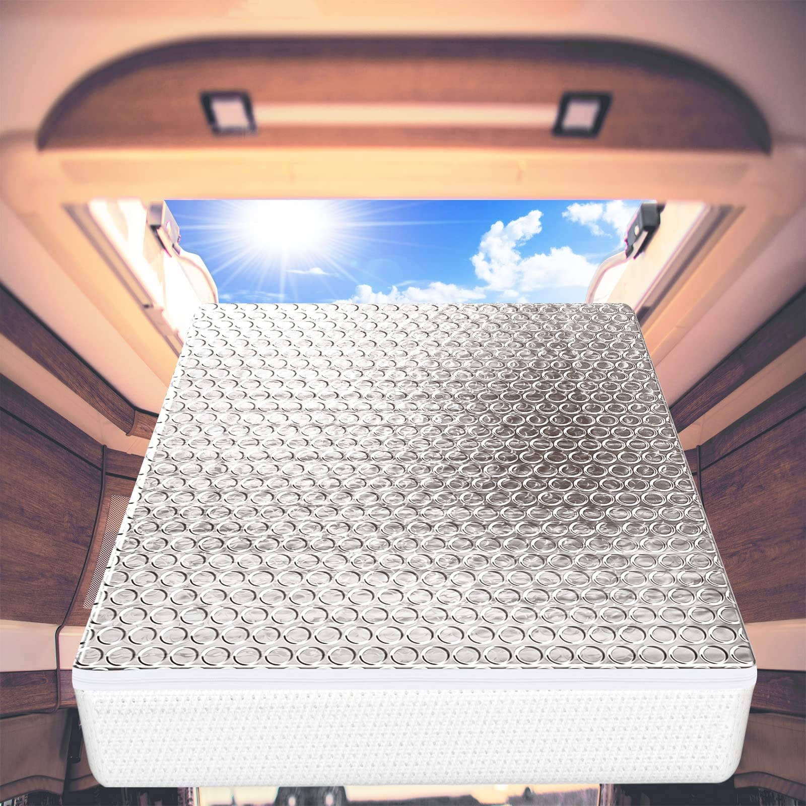 Wohnmobil-Dachfensterabdeckung, Wohnmobil-Isolator mit reflektierender Oberfläche (3591,6 cm, 2 Stück)