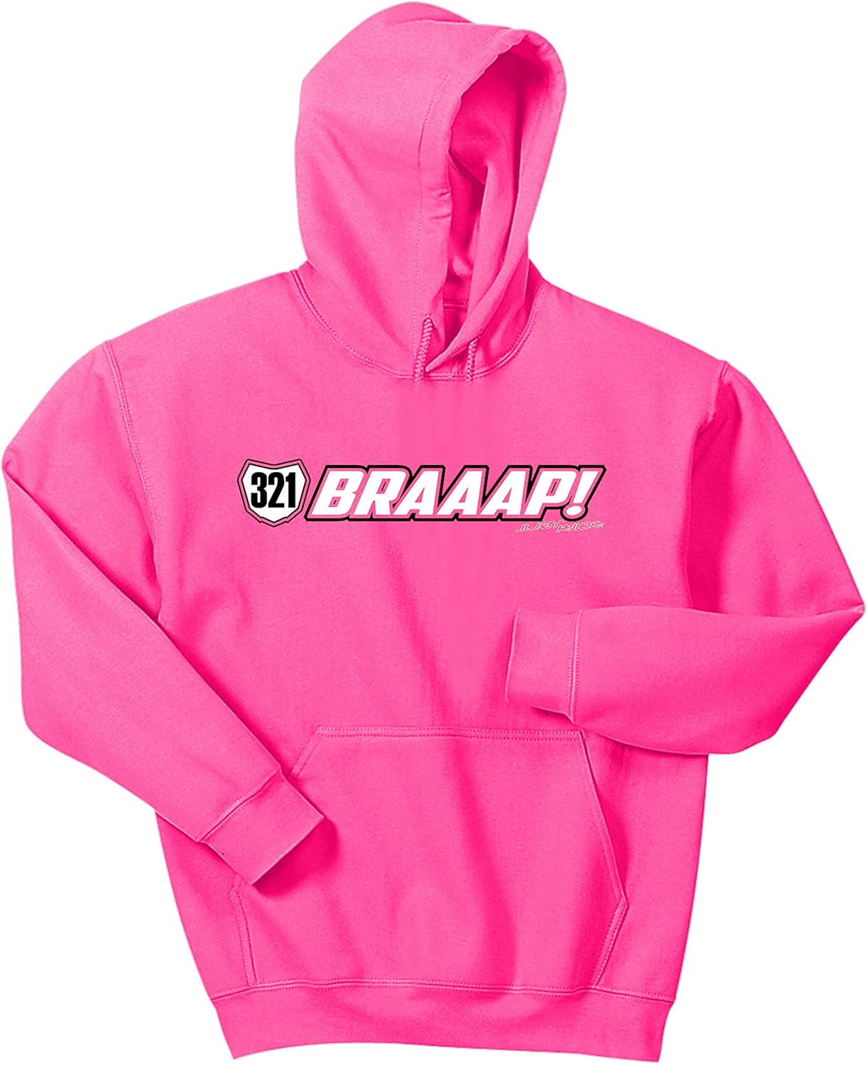 JUST RIDE BRAAAP! Youth Hoodie Sweatshirt Motocross Number Plate Custom Personalized