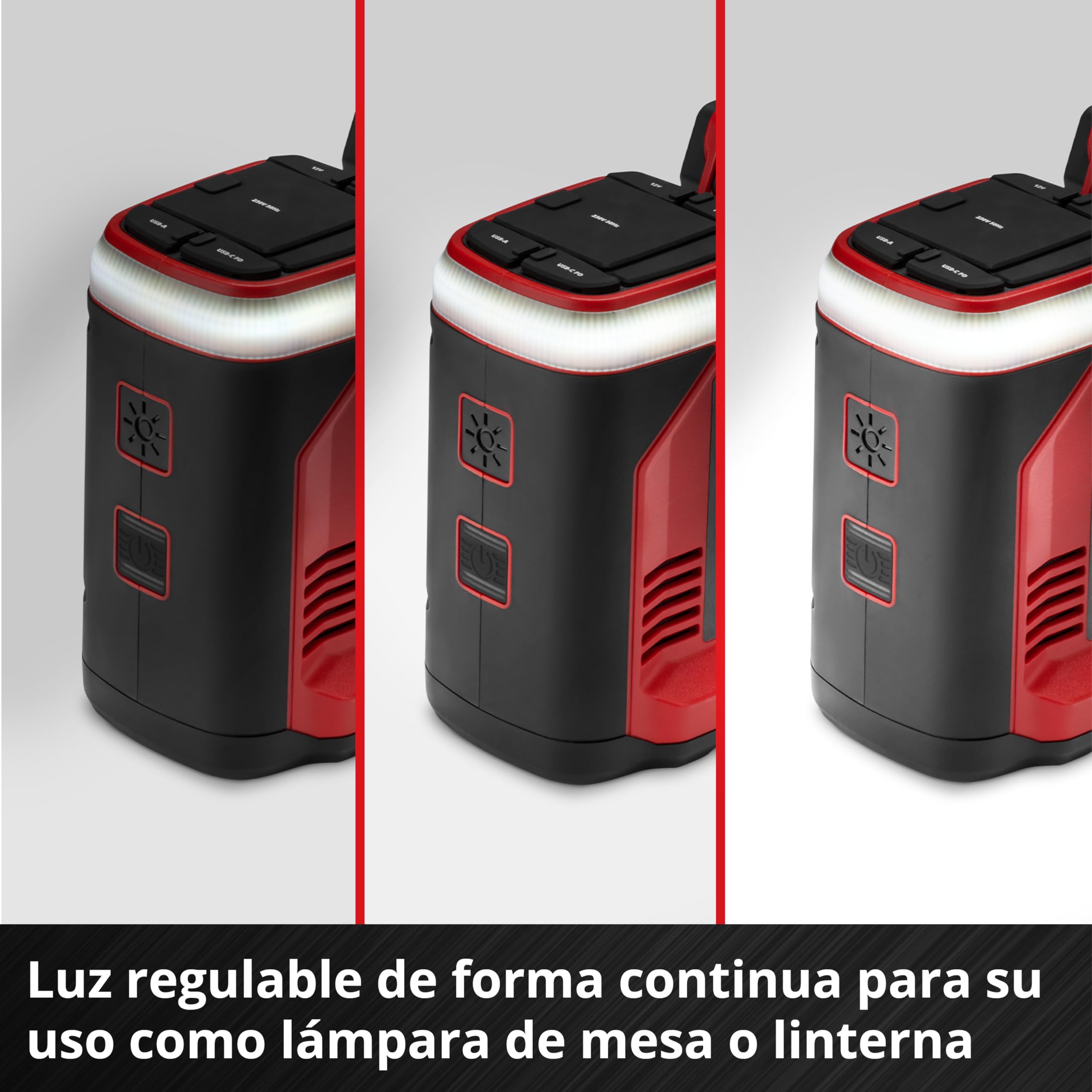 Einhell estación de energía con batería TE-ES 18/150/1 Li-C-Solo Power X-Change (18 V, inversor, conexión 230 V y 12 V, conexión USB-A y USB-C-PD, función de Carga, sin batería)