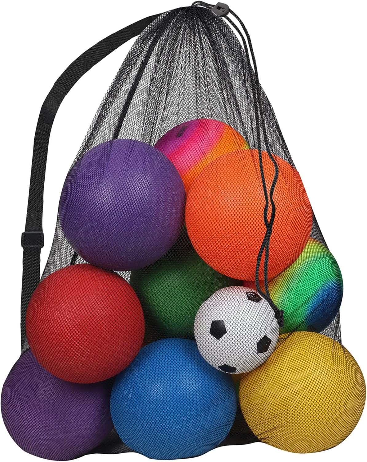 GSE Games & Sports Expert 30x40 X-Large Mesh Drawstring Bag - Heavy Duty for Soccer Balls, Basketballs, Footballs & Gear