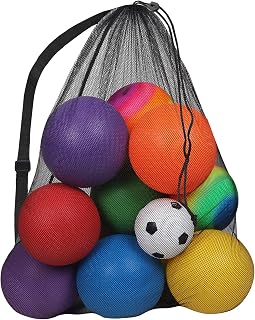 GSE Games & Sports Expert 30x40 X-Large Mesh Drawstring Bag - Heavy Duty for Soccer Balls, Basketballs, Footballs & Gear