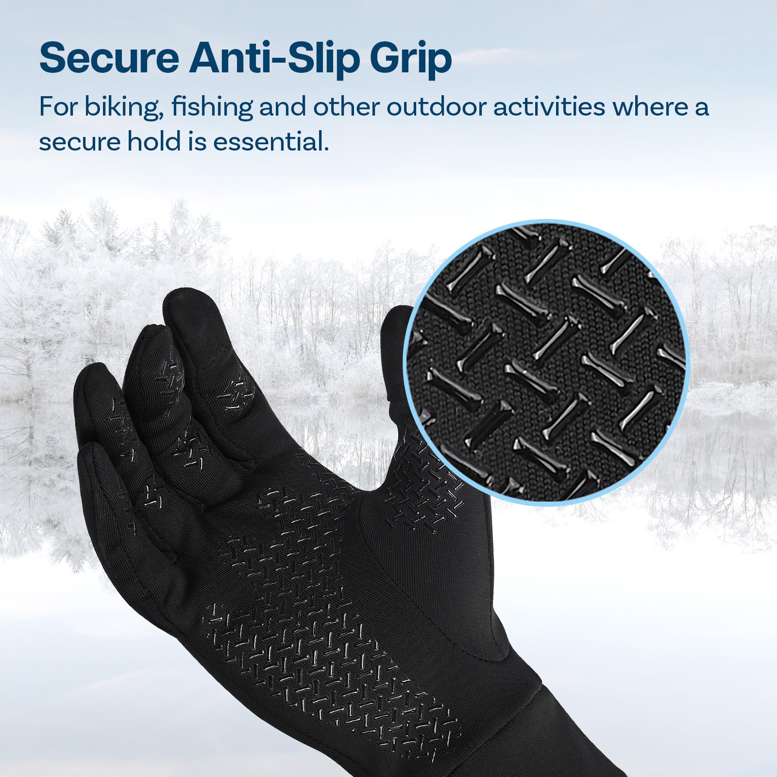 MMOBIEL Guantes de Invierno Antideslizantes y Ligeros con Pantalla Táctil Guantes para Correr, Ciclismo, Enviar Mensajes de Texto etc. - Deportivos Táctiles - Hombres & Mujeres - Talla M