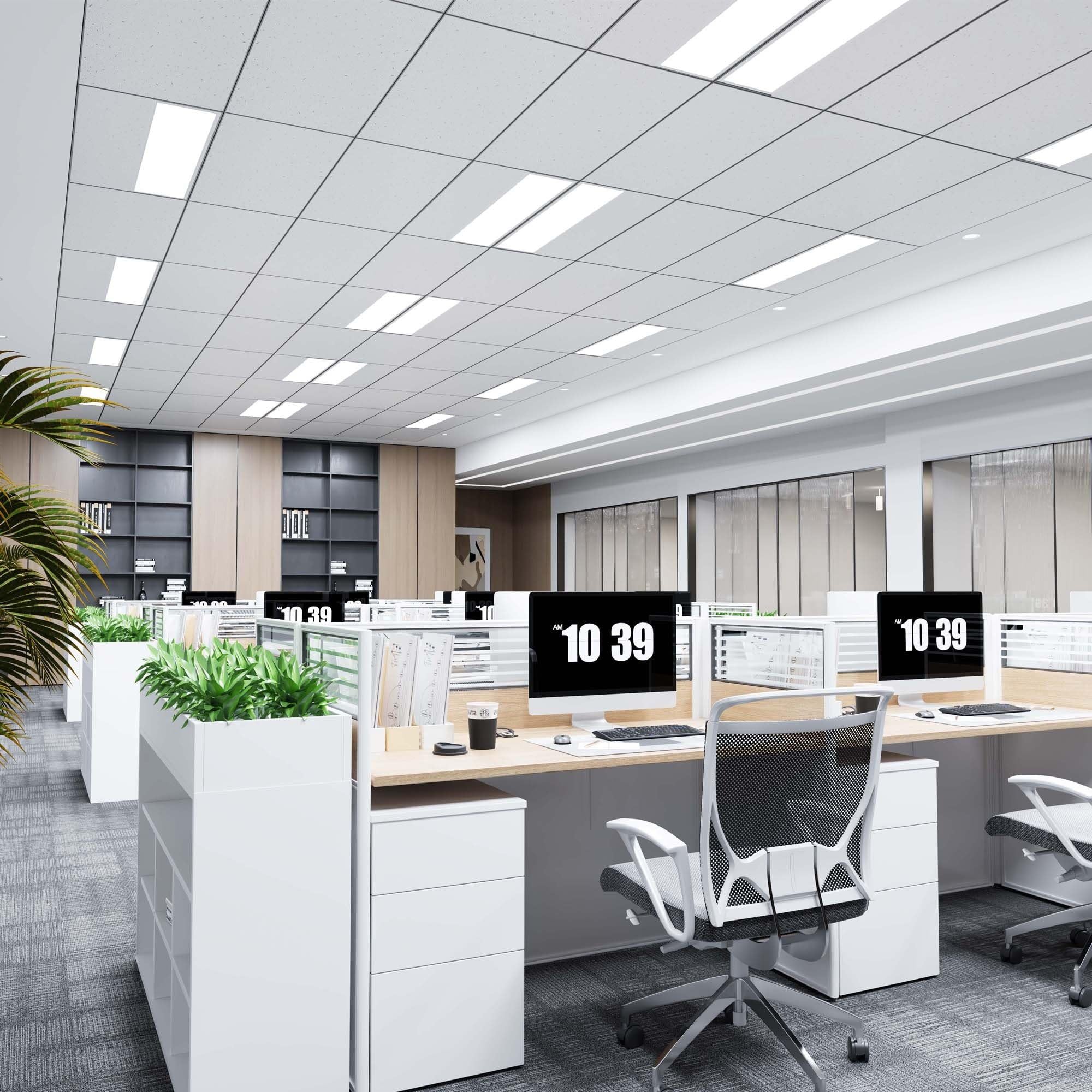 Ledvion 6er Set LED Panel 120x30cm 36W 4000K UGR <22 Rechteckig | Flimmerfreies, gleichmäßiges Arbeitslicht für Rasterdecken in Büro, Schule, Praxis, Werkstatt oder Gewerbe