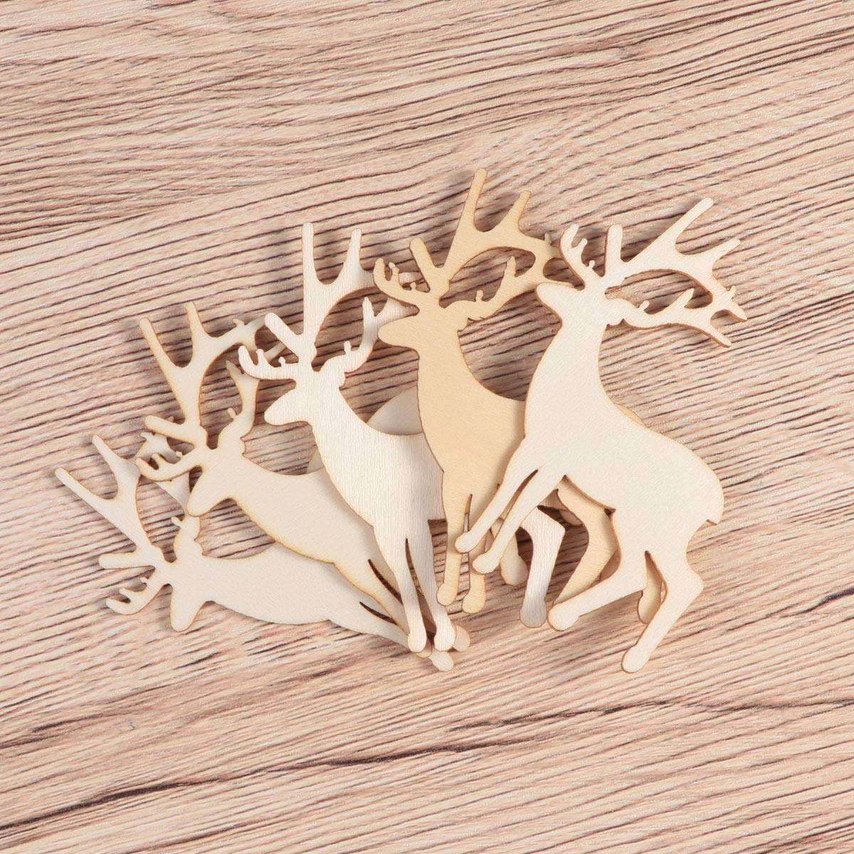 Lot De 20 Pendentifs En Bois De Noël Tête De Renne – Décorations Suspendues Pour Sapin, Porte, Fenêtre, 9,5 X 6 Cm - 3