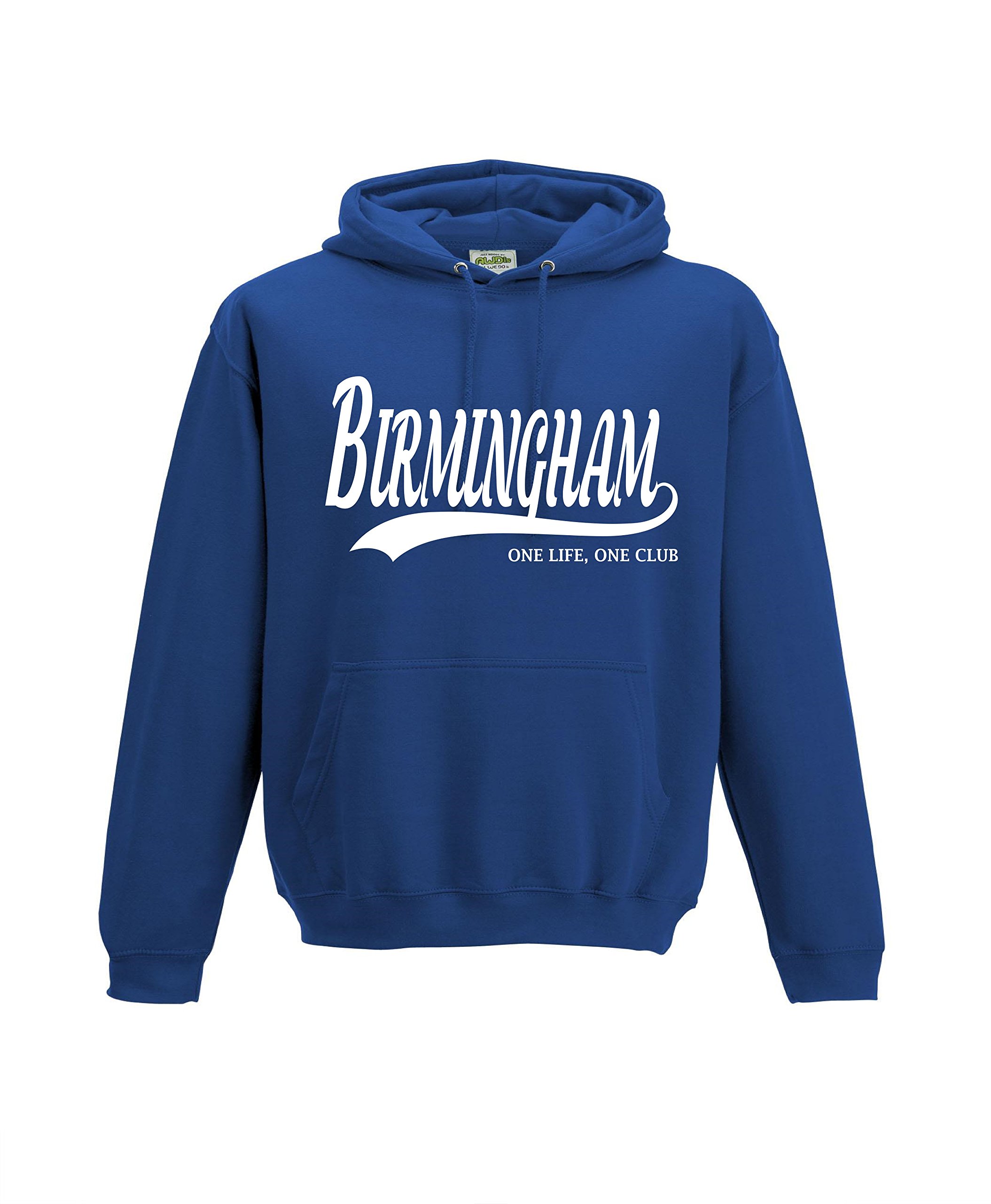 Birmingham Football Gift - Hoodie one Life one Club top Jumper Sweatshirt Present FH27 (Adult XL, Blue)
