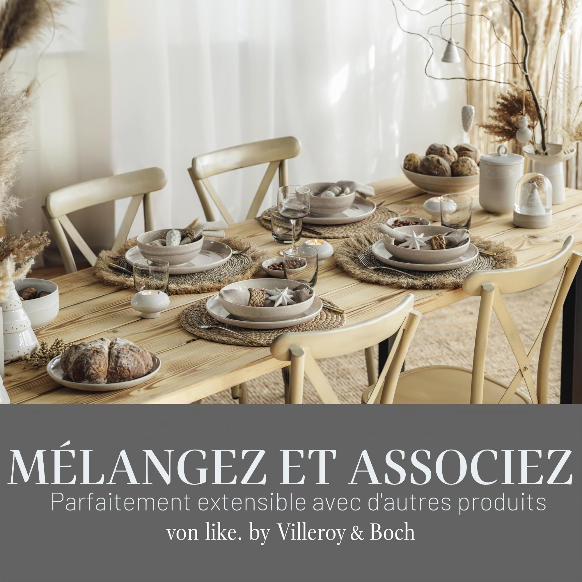 Villeroy & Boch like. by Winter Glow boîte, boîte à biscuits de Noël en porcelaine Premium, 12 x 12 x 18,5 cm