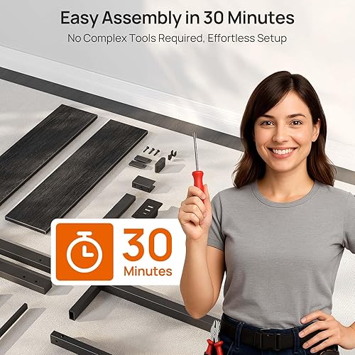 Miniatura 6 de Rolanstar Base de cama Queen con luces LED y estación de carga, cabecera de almacenamiento de madera y almacenamiento debajo de la cama, plataforma