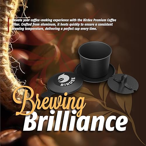 Miniatura 2 de Juego de filtros de café vietnamita de alta calidad, color negro, pequeño filtro Phin para café molido, cafetera portátil para camping, filtro de