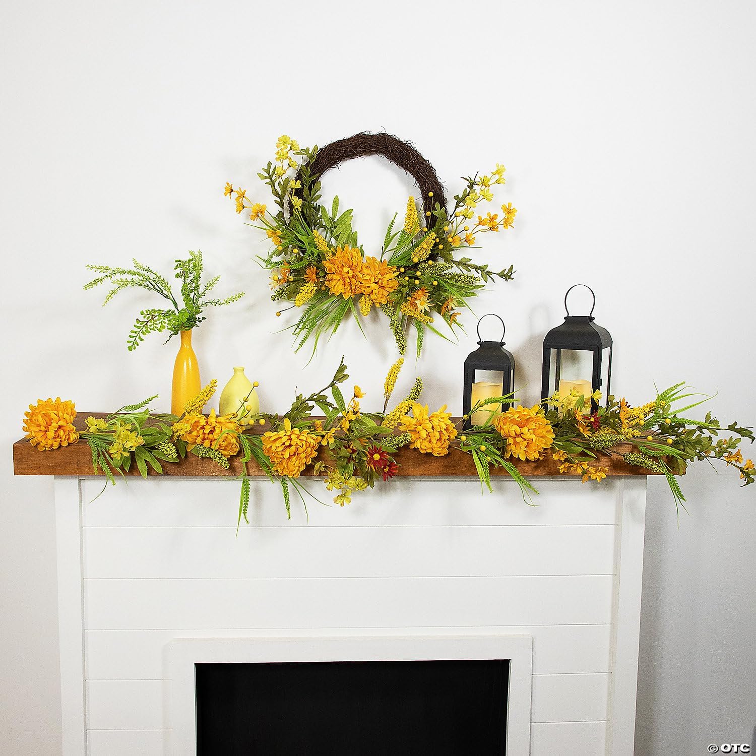 Gajula.Enterprises Artificial Fall Harvest Twig Wreath 22-Inch Unlit
