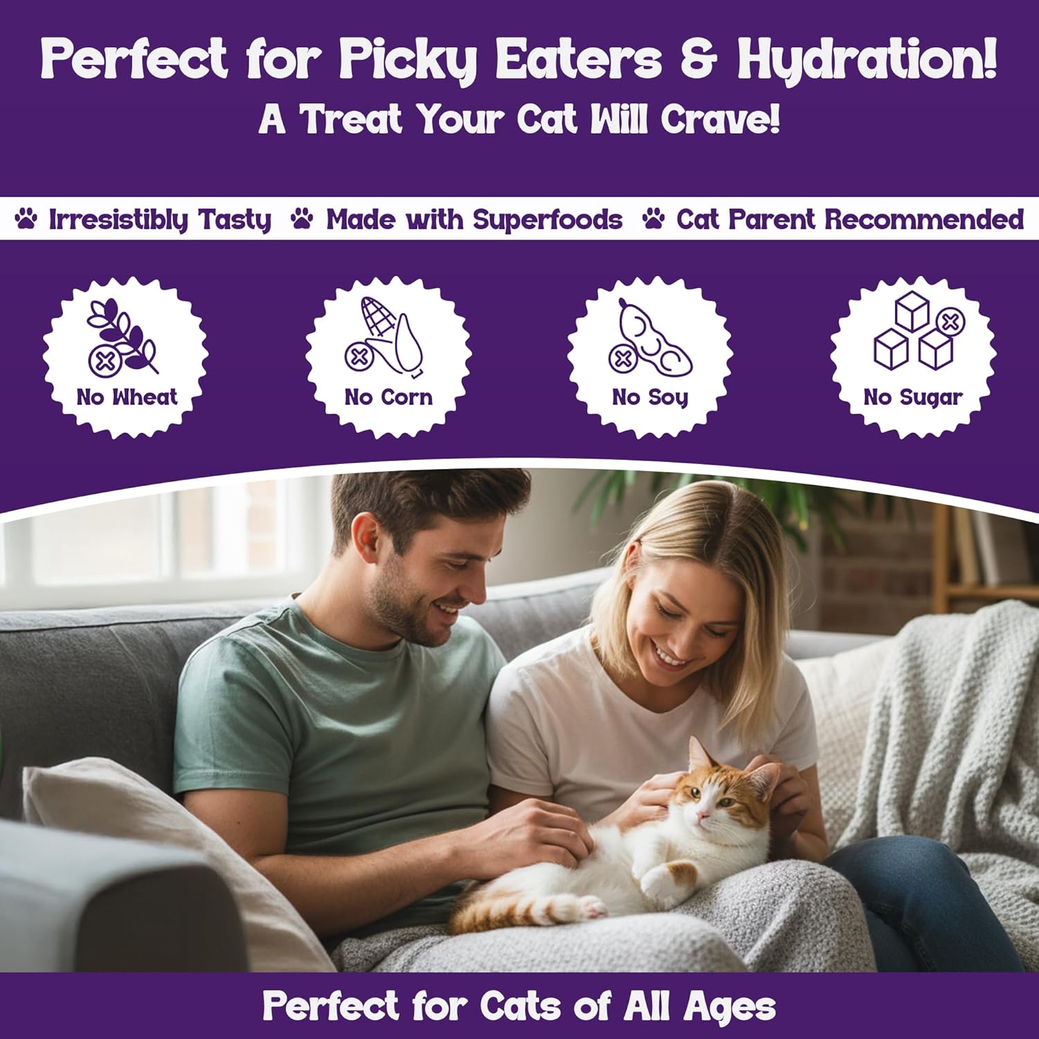 Beefeaters wet cat treats lickable 120 Count Puree Variety Pack - Salmon Tuna Chicken for Hydration & Training, Grain Free Taurine Enriched High Moisture, lickable cat treat squeeze up for Picky Eater