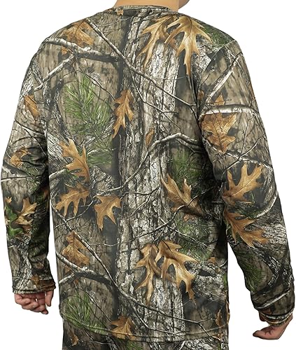 Vista 2 de LOOGU Mens Hunting Camo Shirt Lightweight, Camouflage Shirts for Men Long Sleeve Shirt for Fishing Hiking Camping