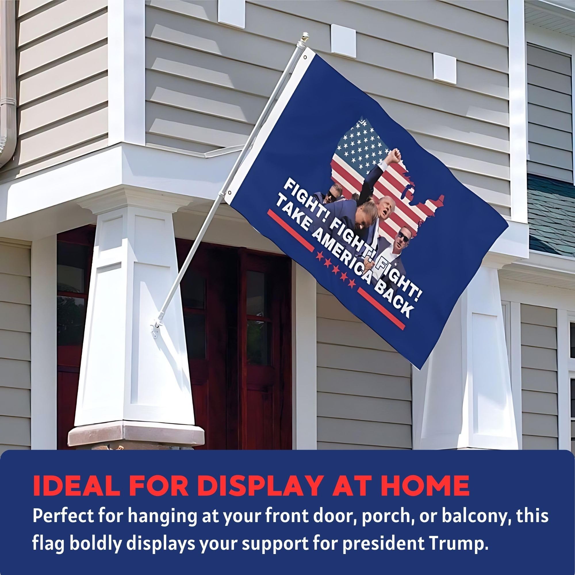 Snapklik.com : LAIX Donald Trump 2024 Survived Rally Shooting Flag ...