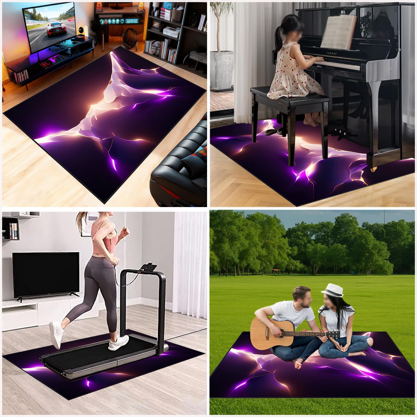 Tappetino per Batteria Acustica, Tappeti per Tamburi Elettronico, Drum Tappeto Insonorizzato per Batterie Elettroniche 200 x 170 cm