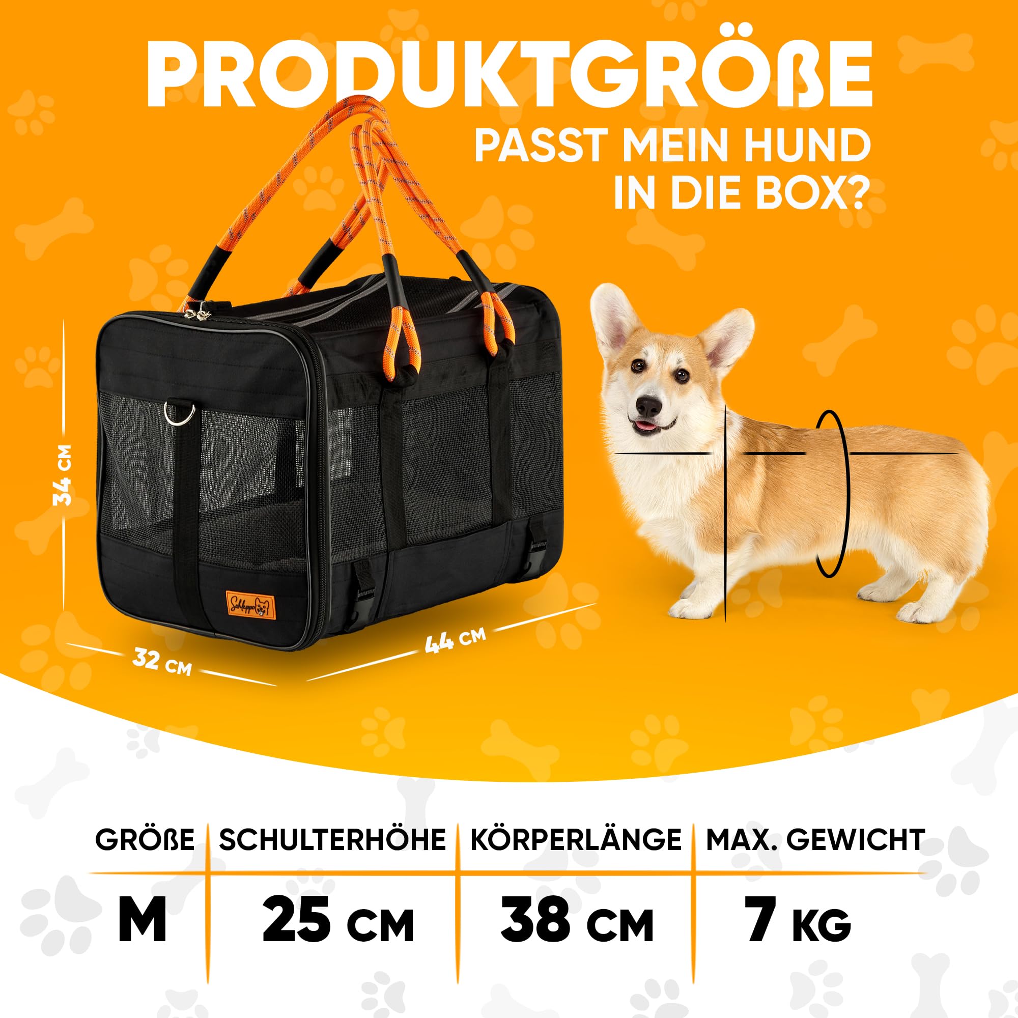 Hundetasche für kleine Hunde 7kg [ATMUNGSAKTIV] - Hunde Transporttasche für Auto & Zuhause - Wasserdicht & Sicher - Auch ideal als Katzentransporttasche - transportbox Hund hundetransportbox