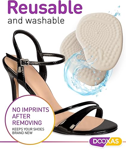 Miniatura 4 de 2 cojines de bola de pie mejorados (franela y gel), diseño de nueva forma más grande y gruesa de almohadillas de zapatos de tacón