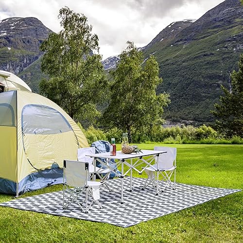 Miniatura 6 de Bepatio Alfombras de exterior para patios, alfombra de paja de plástico impermeable, para interiores, 9 x 12, alfombra de patio, alfombra de