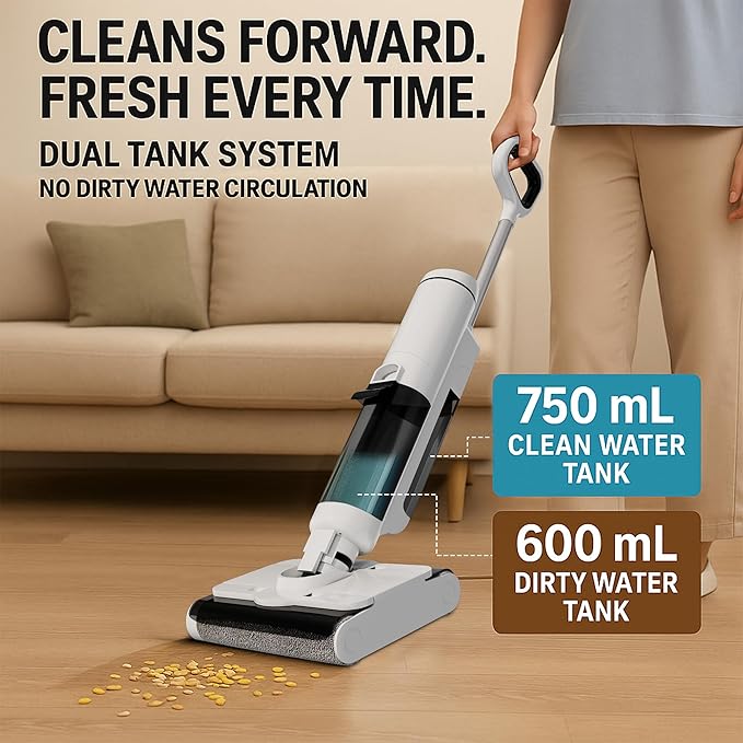 Aspiradora Inalámbrica Escoba con Pantalla LED - 16KPa, 250W, Autolimpieza, 60 Min miniatura 4