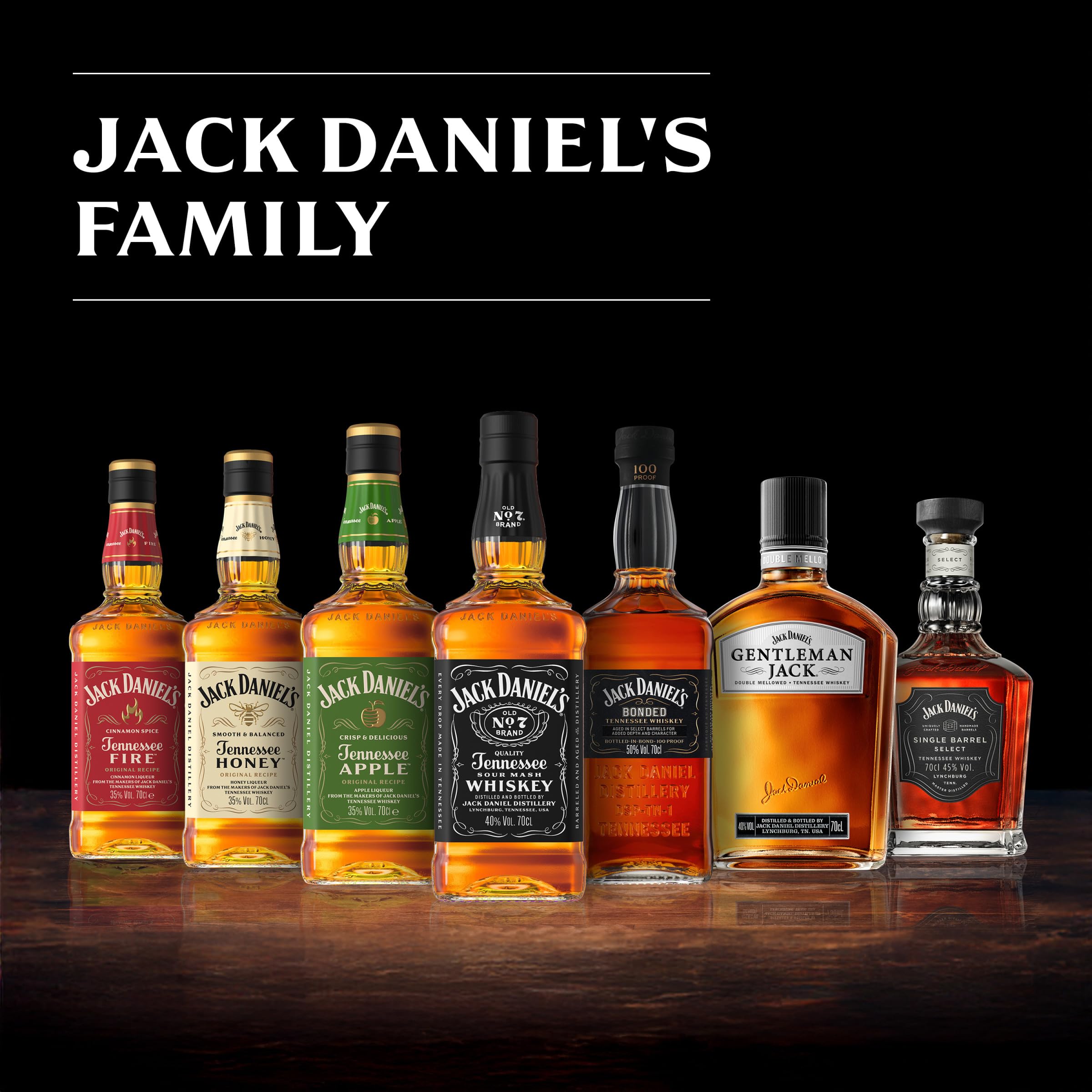 Jack Daniel's Bonded Rye - Tennessee Whiskey - Super Premium - Geschenkempfehlung- Komplexer Geschmack mit Noten von Trockenfrüchten, Toffee und Karamell-0.7L/50% Vol.