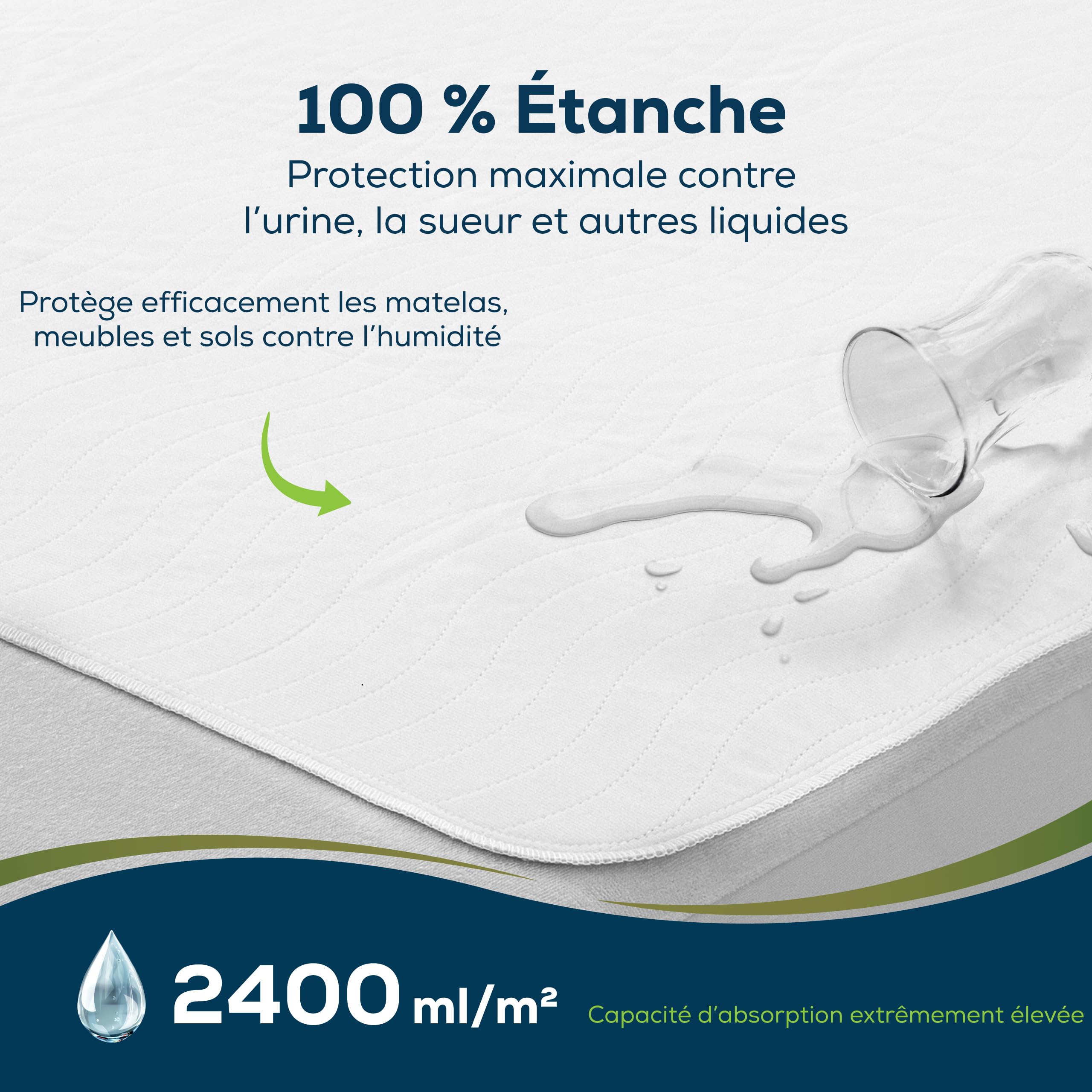 L'alèse imperméable Sensalou offre une protection fiable et confortable pour tous les âges.