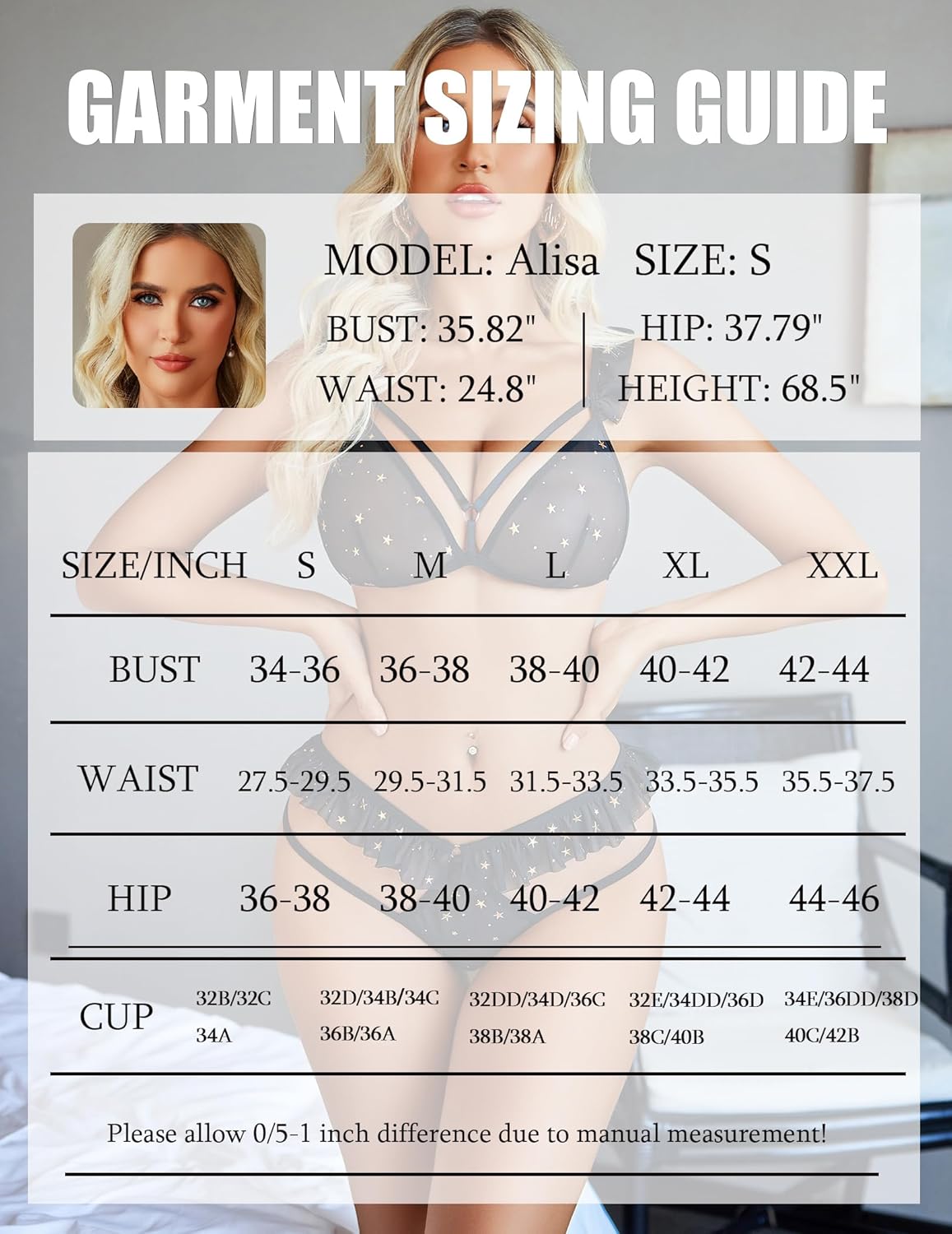 Avidlove Sexy Bra and Panty for Women Cut Out Lingerie Sets 2 Piece Mesh Triangle Bra Ruffle Panties - Image 6