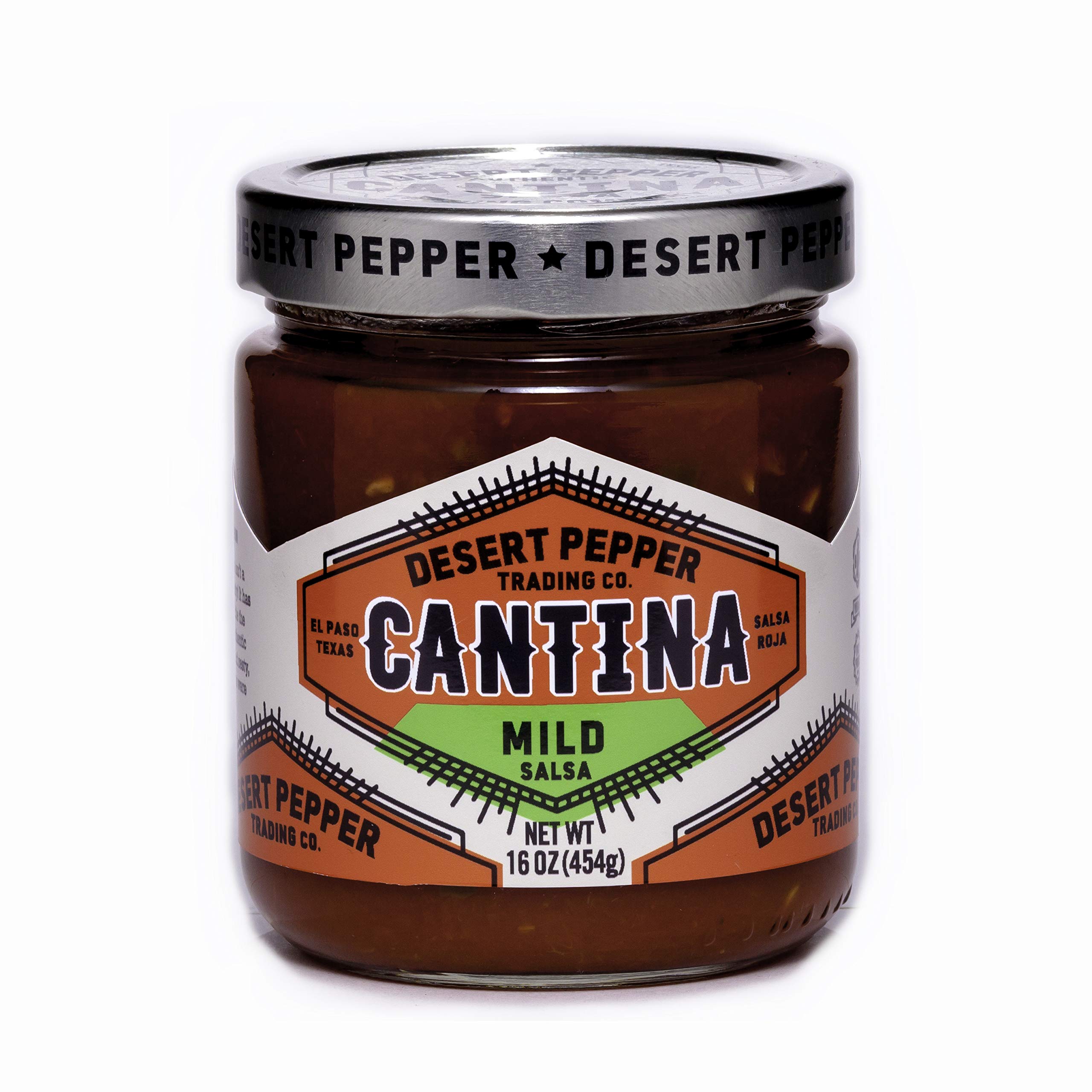 Desert Pepper Cantina Salsa with Tomatoes, Garlic, and Jalapeno Peppers - Restaurant Style Authentic Cantina Salsa Dip - Vegan, Gluten-Free, Low Carb