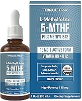 Vista 7 de L Metilfolato 15mg Plus Metil B12 Cofactor – Alta Potencia, Forma Activa 5-MTHF - Apoya el Estado de Ánimo, la Metilación, la Cognición – Formas