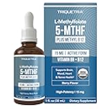 L Methyl Folate 15mg Plus Methyl B12 Cofactor – Organic Berry Flavor, High Potency Liquid Sublingual Active 5-MTHF Form - Supports Mood, Methylation, Cognition – Bioactive Forms Vitamin B9 & B12 (1oz)