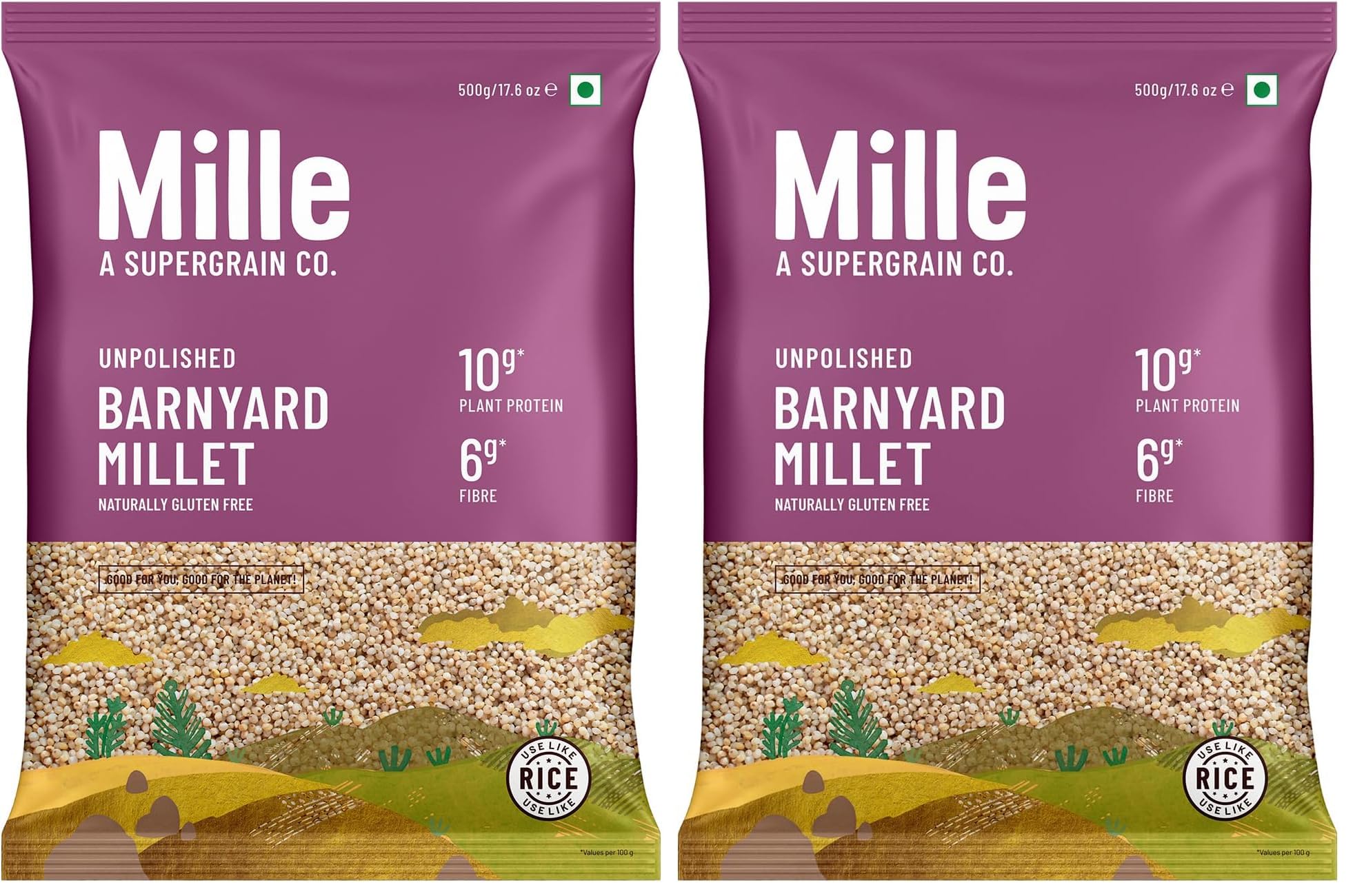 Mille Samak Millet Whole Grain | Barnyard Millet | Sanwa/Bhagar/Kuthiraivally/Udalu | Ideal for FASTING | Unpolished, No Soaking Required | High Plant Protein and Fibre | Just cook for 6 minutes | High Grade Whole Grain | 500g-image-22