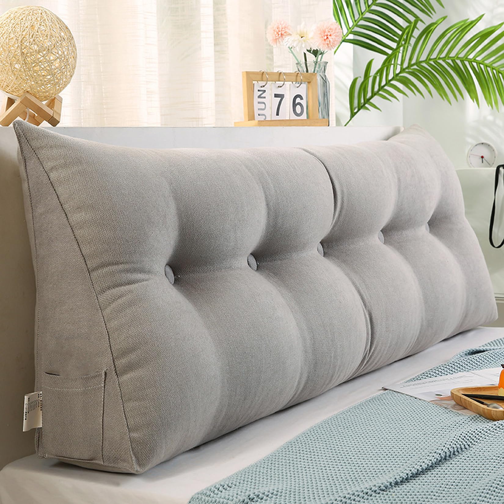 Amazon｜背もたれ クッション 100*50*20cm ベッド 座椅子 三角