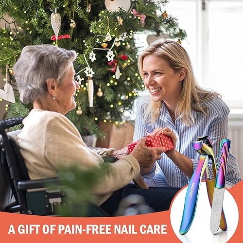 Miniatura 41 de BEZOX Cortauñas en ángulo para la cabeza y los dedos de los pies para personas mayores para uñas gruesas, cortaúñas ergonómicas para uñas gruesas