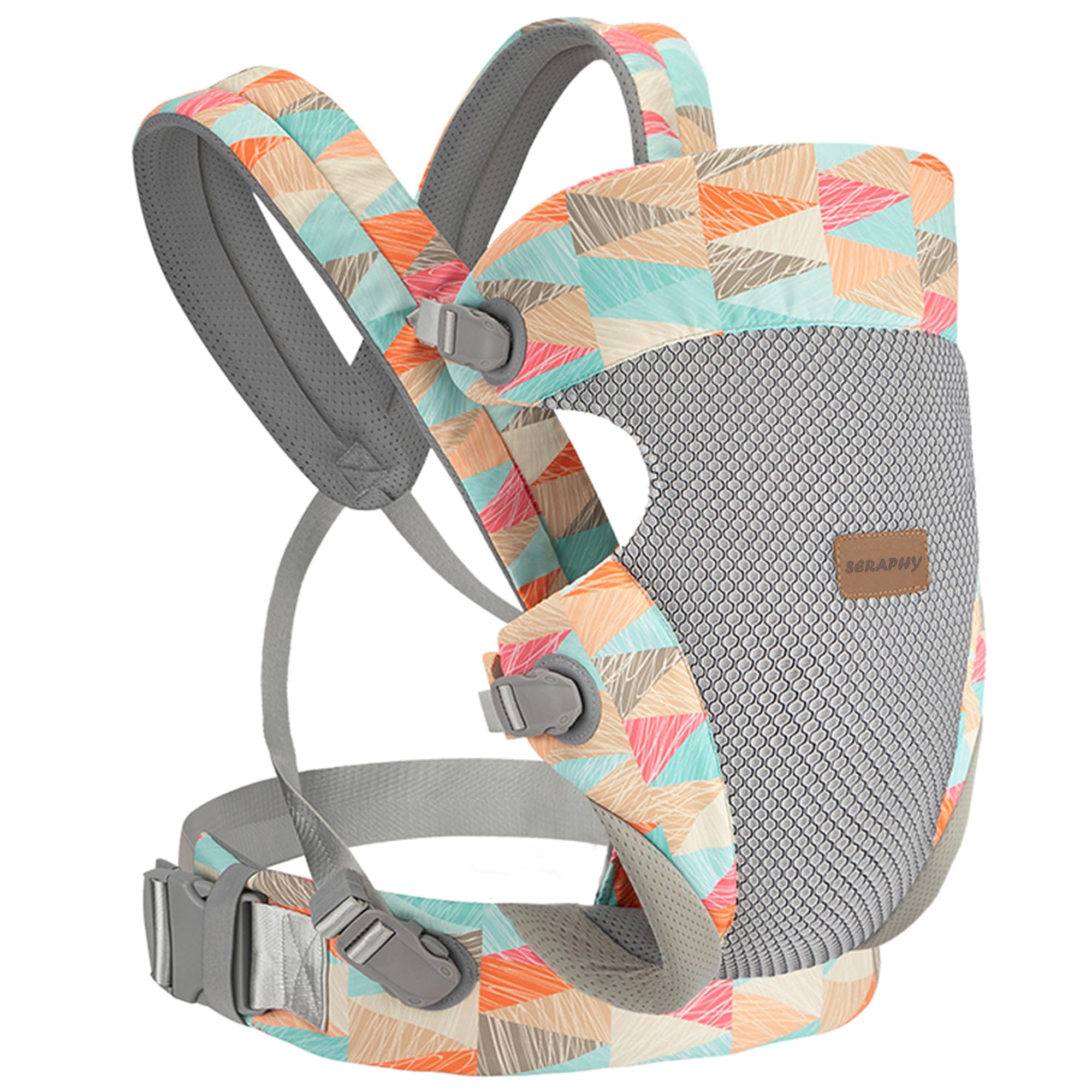 SERAPHYBaby Carrier Newborn to Toddler, Ergonomic Infant Carrier, Breathable Mesh Baby Holder Carrier, Adjustable Front Facing and Backpack Carrier for Babies 0-24 Months up to 45lbs -Mixd Diamond