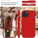 YATWIN Silicone Back Case for iPhone 15 Plus, Soft-Touch Phone Back Cover for Apple iPhone 15 Plus - Red gallery image
