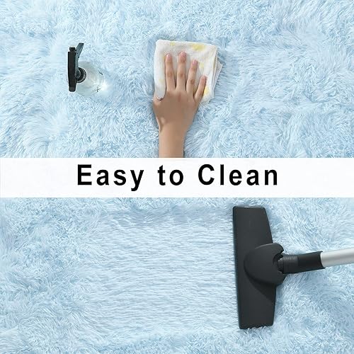 Miniatura 7 de Merelax - Alfombra moderna de pelo largo y suave para habitación, sala, dormitorio de niños y guardería, alfombra decorativa suave, cómoda y