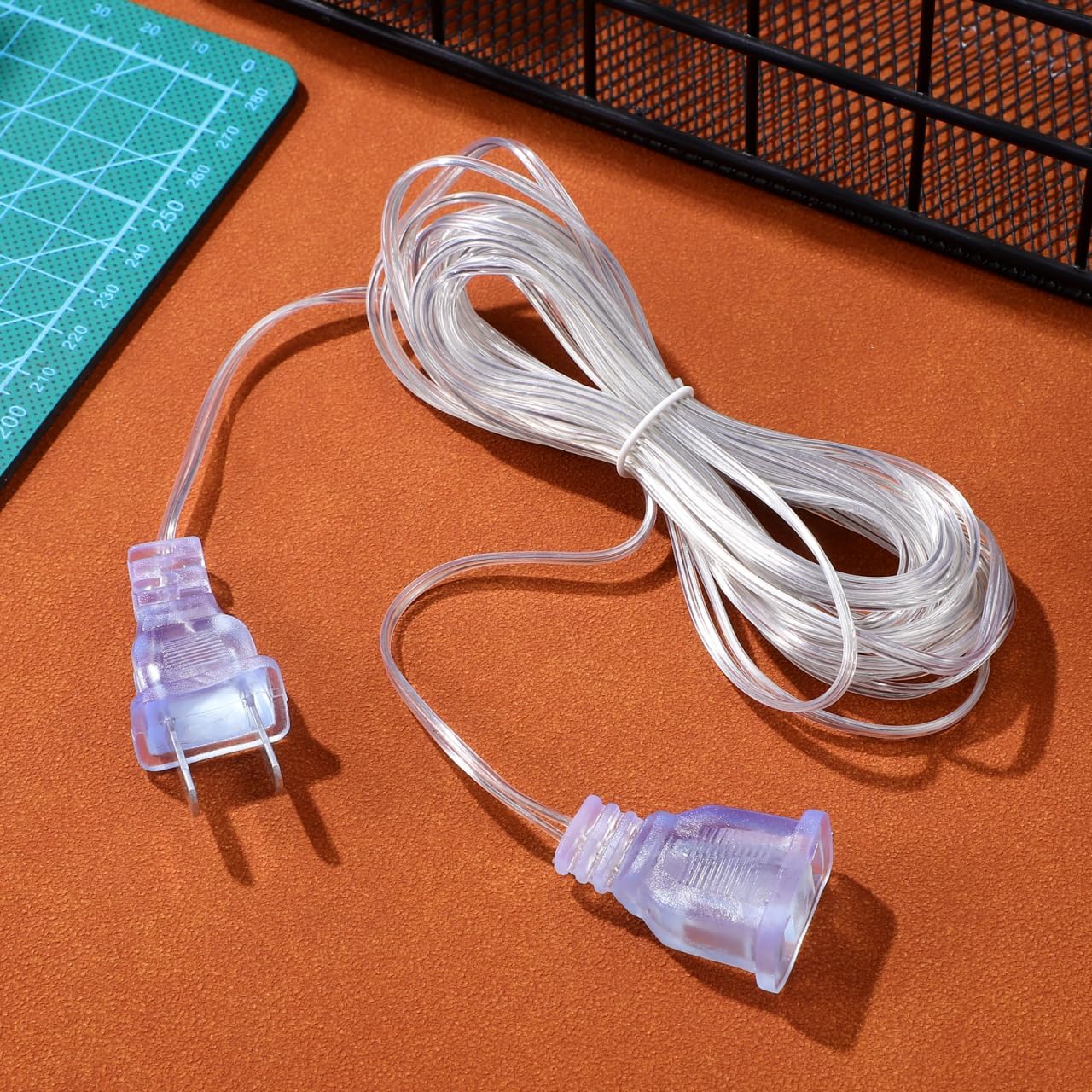 Baluue Led Light Strip Extension Cord 196.85In with Chinese Flat Plug Waterproof String Light Extension Wire for Indoor Outdoor Party Garden Holiday Decoration