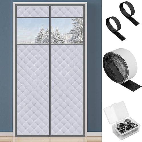 Cortina de puerta magnética visible con aislamiento térmico, se adapta a puertas de 48 x 80 pulgadas, a prueba de sonido, a prueba de viento, disponible en Yaxa Peru