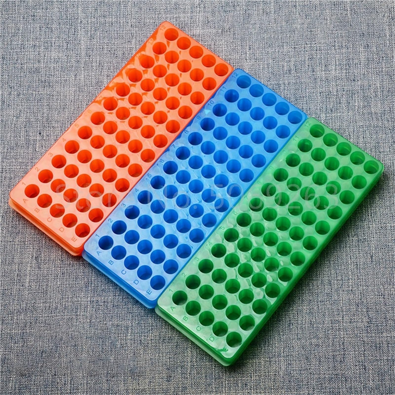 2 uds/5 uds/10 Uds Laboratorio 60 Agujeros plástico 0,5 ml/1,5 ml/2ml Doble Cara Reversible Diferentes Agujeros Soporte de Tubo centrífugo Soporte de Tubo(10pcs) | 10pcs