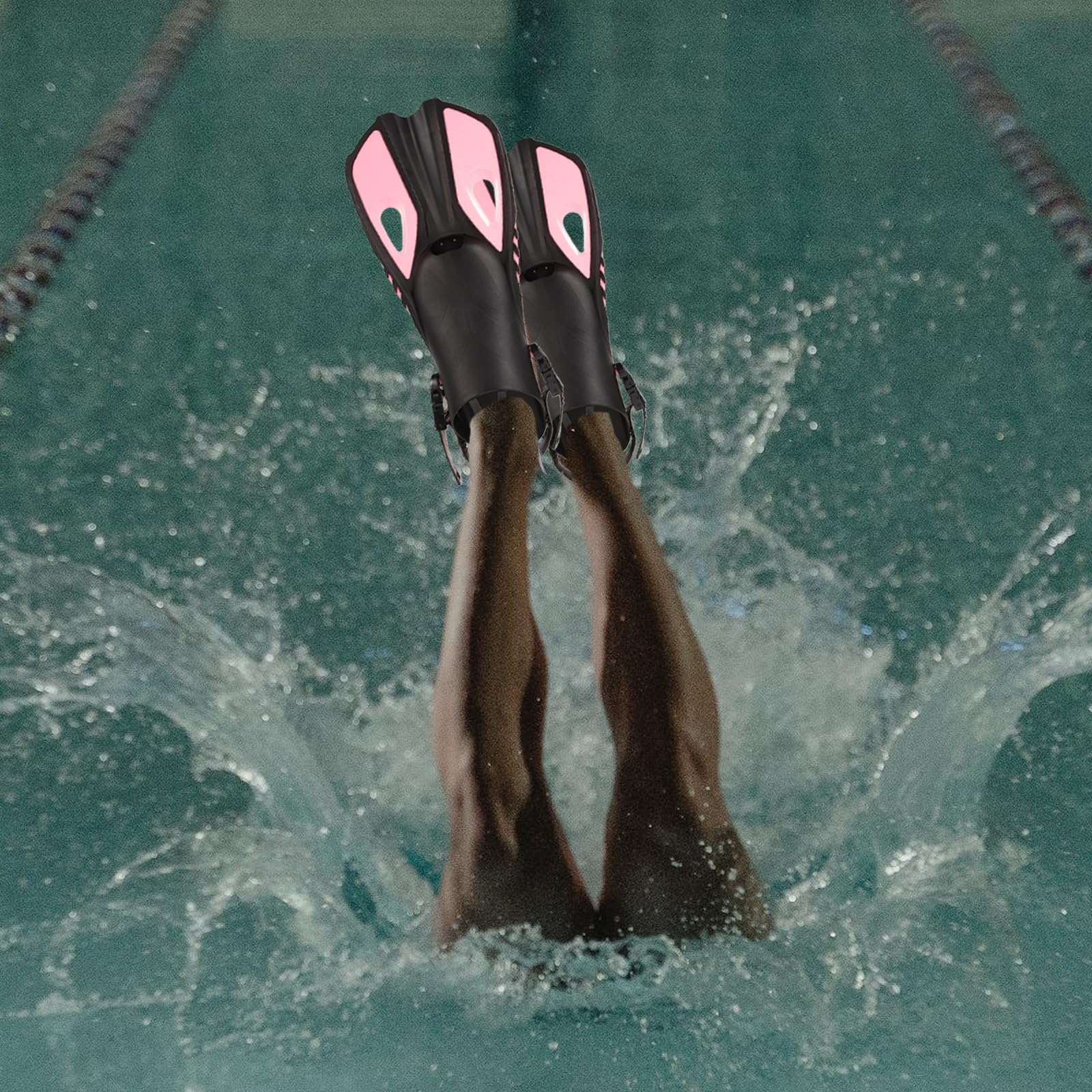 Aletas de Buceo Ajustables para Adultos, Silicona, Rosa L/xl, 1 Par | Aletas de Entrenamiento de Natación, Talón Abierto, para Buceo y Ejercicios en Piscina
